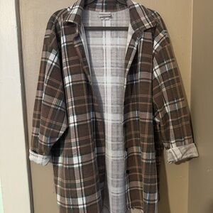 Brown Plaid Button-Up Shirt - Fashion Bug